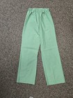 Girl Scouts 3pc Uniform Vintage 70s 80s Dress Blouse Pants Pins Green Size 10