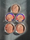 American Indian Plus Series 5x 1 Oz  999 Fine Copper Rounds Native American Lot