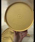 Mint Vintage Tupperware Salad Bowl   Serving Utensils   6 Bowls In Harvest Gold