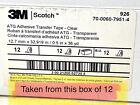 3 Rolls 3m Scotch 926 0 5  X 36 Yd Atg  Genuine Adhesive Transfer Tape Clear 1 2