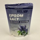Relief Epsom Salt Lavender Scented Bath Salt Calming Relaxing Soak 16oz Lot Of 2