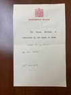 Buckingham Palace Letter Commanded By Queen May 1953 Coronation Year Royal Ephem