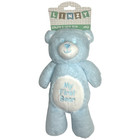 New Linzy My First Bear Plush Stuffed Animal Baby Rattle Toy Teddy Infant Blue