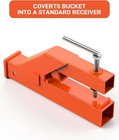 2  Mount Receiver Trailer Hitch Clamp On Bucket Bobcat Deere Tractor Skid Steer