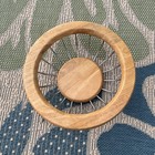 Vintage Retro Wood And Metal Fruit Bowl Mid Century Design