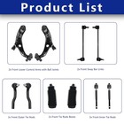 Front Lower Control Arm Ball Joint Sway Bar Tie Rod Kit Mazda 6 2014-2017 10pcs