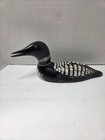 Hand-carved   Painted Wooden Loon Decoy Sculpture-engraved Bottom-signed 
