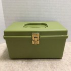 Vintage Wil-hold Wilson Mfg Sewing Box   1 Removeable Tray - Green