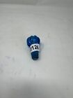 Vintage Blue Glass Bottle Stopper Hand-blown Swirl Design For Decanter