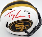 Sale  Trey Lance Auto Signed 49ers Lunar Eclipse White Speed Mini Helmet Beckett