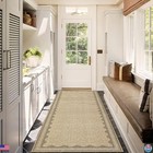 Garveehome 2x6 Tan Jute Runner Rug - Washable  Non-slip  Modern Low-pile Design