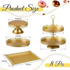 Tioncy 8 Pcs Cake Stand Set Metal Dessert Table Display Stands For Dessert Table