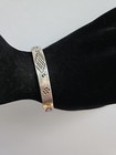 Navajo Pawn Sterling Silver Native American Symbols Cuff Bracelet 6 5 