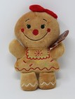 Dan Dee Gingerbread Girl Plush Christmas Holiday Doll 8    Embroidered Red Bow