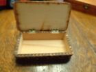 Antique Vintage Carved Wood Pyrography Burnt Wood Box Of City Czechoslovakia