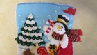 Bucilla Christmas Stocking Felt Hand Stitched Reindeer Crossing Finished