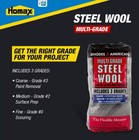 Homax Assorted 12 Pad Steel Wool  Coarse  Medium  Fine
