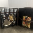 Vintage Travel Bar By Ever Wear 3 Bottle Carrier Case W key Box Choc 403 Usa
