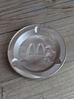 Set Of 2 Mcdonald s Vintage Aluminum Tin Ashtrays 3 5 