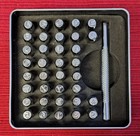 Making Memories Metal Stamp Punch Die Set Letters Numbers Magnetic Handle Kit