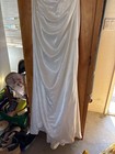 White  Off-the-shoulder Satin Gown