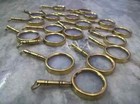 Lot Of 30 Brass Antique Magnifier Key Chains Collectible Magnifying Glass