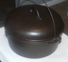 Rare Vintage  10 Favorite Piqua Ware Cast Iron Dutch Oven W high Dome Lid