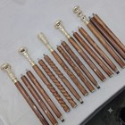 Lot Of 5 Antique Brass Knob Handle Walking Sticks Wooden Canes Vintage  Gift