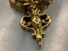 Vintage 3 Arms Ornate Brass Candle Sconce French Style  17     Ds17