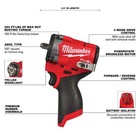 New Milwaukee 2562-20 M12 Fuel 12v 3 8  Stubby Impact Wrench - Bare Tool