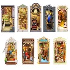 Rolife Diy Book Nook Kit 3d Wooden Puzzle Bookshelf Decor Led Light Model Kit