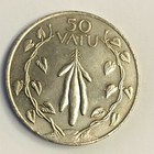 1983 Vanuatu Republic 50 Vatu  Native Polynesian Warrior  33mm  Km 8  Au  unc