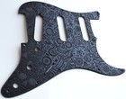Black Sugar Skulls Textured Pickguard - Fender Stratocaster - Usa