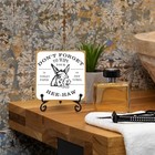 4 Inches Funny Wooden Sign  Western Donkey  Vintage Quote Wood Plaque With