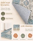 2x6 Washable Runner Rug  Soft Non Slip Carpet For Hallway Kitchen   Blue Boho Vi