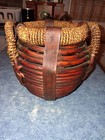 Vintage Willow   Rope Woven Round Tapered Basket Beautifuly Crafted  