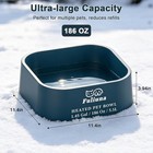Extra Large Heated Water Bowl - 5 5l Outdoor Heated Dog Bowl With Anti-chew Cord
