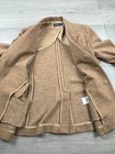 Polo Ralph Lauren Blazer Women 14 Brown 3 Buttons Wool Blend Herringbone Jacket