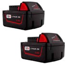 2 Pack 18v 8 4ah Battery 48-11-2420 48-11-2440 For Milwaukee   M12 M18 Charger