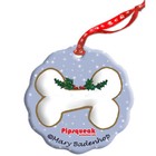 Poodle White Poodle Holiday Porcelain Christmas Tree Ornament