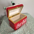 Coca-cola Established 1886 Cookie Jar Canister W  Bottle Top Lid Red Soda Theme