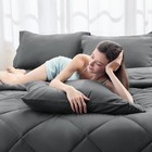 7 Pieces King Size Comforter Set  All Season Reversible Bed In A Bag King