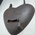 Antique Cast Iron Heart Of The Home Stove Door  just The Heart  Wood Burning