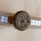 Extremely Rare Roman Era Bronze Ancient Ring With Beautiful Engraved Authentic