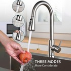 Nickel Kitchen Faucet Swivel Single Handle Sink Pull Down Sprayer Mixer Tap