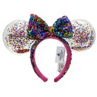 Disney  Parks Rainbow Minnie Ears Confetti Star Sparkle Headband Kid Adult Xmas
