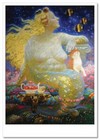Art Golden-haired Mermaid Fantasy Ill  By Victor Nizovtsev New Modern Postcard