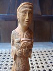 Vintage  Wood Carving A Greek Woman   Sarakatsana   By Apostolos Tzarouxis