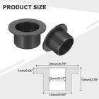 8pcs Flanged Sleeve Bearing  Id 12mm X Od 14mm X Length 10mm Pom Bushing  Black
