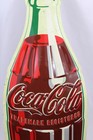 Coca-cola Red Letters Green Bottle Pressed 3d Metal Sign Decor 21 X 7 Inch Coke
